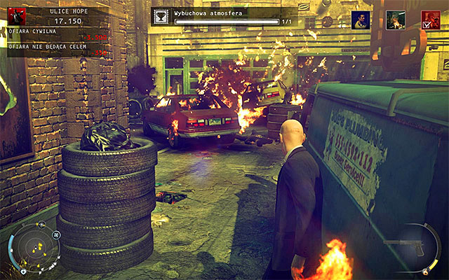 Wait until Tyler Colvin stops near the pump and then shoot a gasoline puddle, detonating the pump - 9: Shaving Lenny - p. 1 | Challenges - Challenges - Hitman: Absolution Game Guide