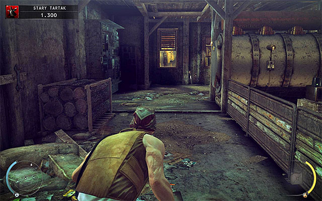 The second option is much more interesting and it involves choosing a passage located left from the console where guards were playing (screen above) - Old Mill | 11: Dexter Industries - 11: Dexter Industries - Hitman: Absolution Game Guide