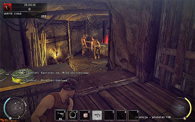 Do not hurry, because youll encounter one or two new guards left from the shutter, depending on the difficulty level - Descent - Getting into mines | 11: Dexter Industries - 11: Dexter Industries - Hitman: Absolution Game Guide