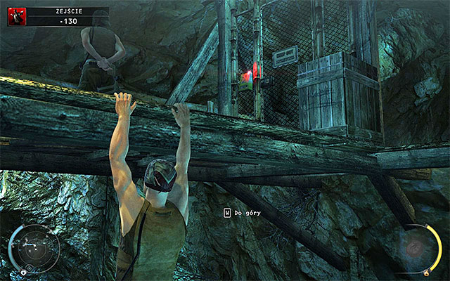 If you do not have a key card or you do not want to risk too much, a better idea is to move towards the edge of the bridge, descend and then move to the left or right in order to omit the gate - Descent - Getting into mines | 11: Dexter Industries - 11: Dexter Industries - Hitman: Absolution Game Guide