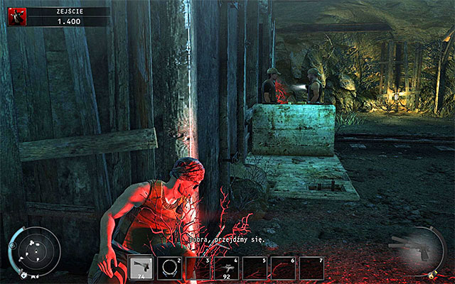 After reaching a new part of the mines youll almost immediately encounter two or three enemies, depending on the difficulty level - Descent - Reaching the elevator | 11: Dexter Industries - 11: Dexter Industries - Hitman: Absolution Game Guide