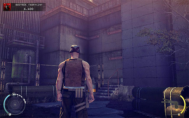 In order to get to the factorys rooftop, you have to start climbing at the place shown on the above screen - Factory Compound - Getting inside the factory building | 11: Dexter Industries - 11: Dexter Industries - Hitman: Absolution Game Guide