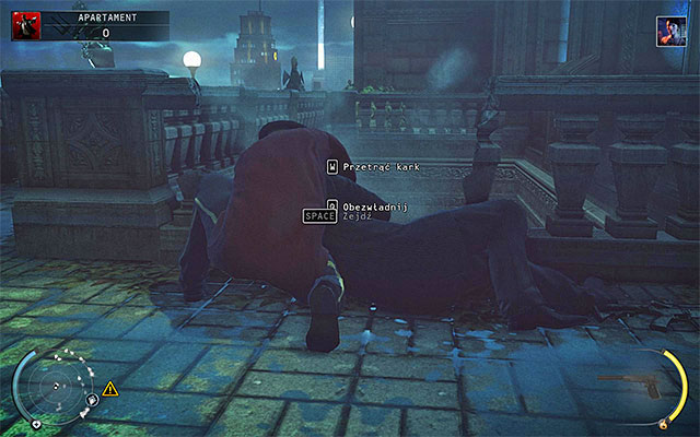 The important thing is to obtain disguise, because none of previously acquired clothes will guarantee you safety here - Penthouse - Getting to the main part of the penthouse | 18: Blackwater Park - 18: Blackwater Park - Hitman: Absolution Game Guide