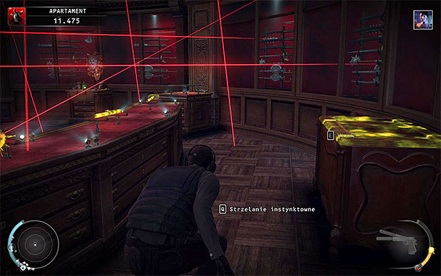 Once you get inside, start using the Instinct, because there are many laser traps inside - Penthouse - Getting rid of Layla in an arranged accident | 18: Blackwater Park - 18: Blackwater Park - Hitman: Absolution Game Guide