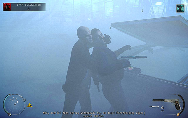 Your first step should be obtaining Blackwater tactical team disguise, because skillful usage of the Instinct is a key to success in this mission - Blackwater Roof - Getting to the main roof | 19: Countdown - 19: Countdown - Hitman: Absolution Game Guide