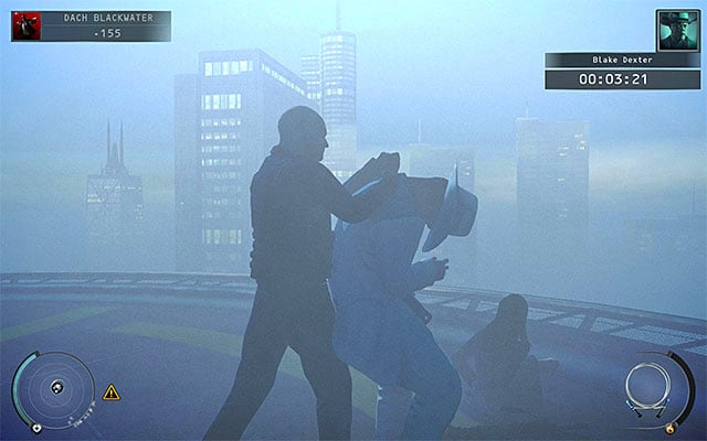 A much better idea is approaching Dexter without alerting him - Blackwater Roof - Eliminating Dexter | 19: Countdown - 19: Countdown - Hitman: Absolution Game Guide