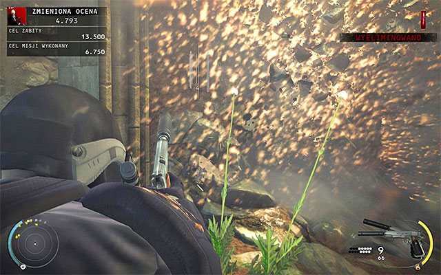 Wait until Jade enters the tunnel and then shoot twice the can - Burnwood Family Tomb - Eliminating Jade | 20: Absolution - 20: Absolution - Hitman: Absolution Game Guide