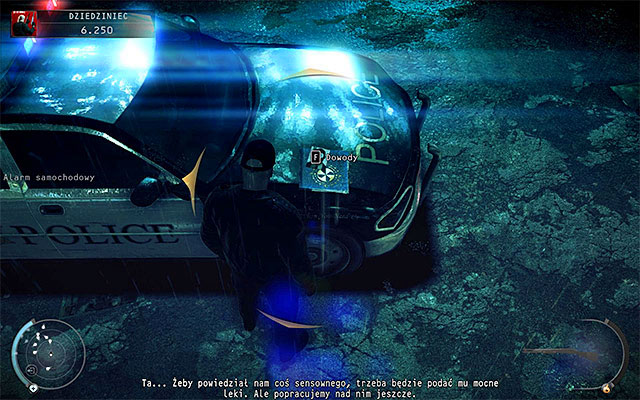 In the area you can find first evidence - Courtyard | 5: Hunter and Hunted - 5: Hunter and Hunted - Hitman: Absolution Game Guide