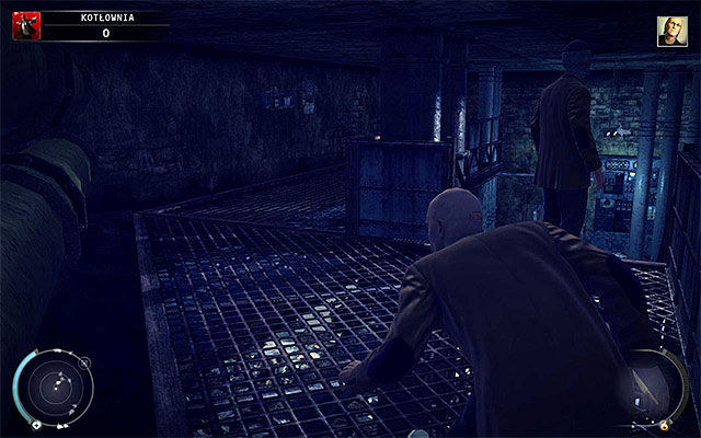 Watch out during crossing the upper balcony, because you can get spotted there - Central Heating - Finding Wade | 6: Rosewood - 6: Rosewood - Hitman: Absolution Game Guide