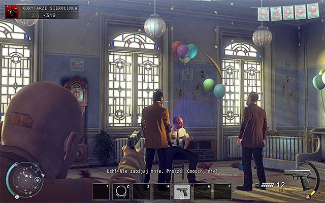 An opportunity to complete this challenge appears at the very beginning of the Orphanage Halls stage, because the room with tortured guard is located in front of the starting place - 6: Rosewood | Challenges - Challenges - Hitman: Absolution Game Guide