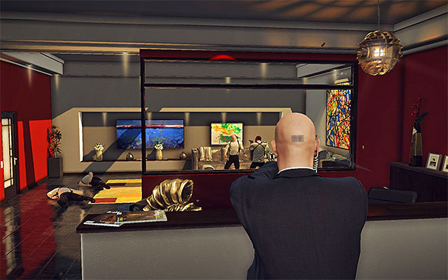 Start with holding Instinct key/button, and then activate instinct shooting mode - Mansion second floor | 1: Personal Contract - 1: Personal Contract - Hitman: Absolution Game Guide