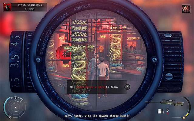 Regardless of your actions, after getting to the dealers apartment, look around in search for Kazo TRG sniper rifle (should lie on the table) - Chinatown square - Murdering the King of Chinatown | 2: The King of Chinatown - 2: The King of Chinatown - Hitman: Absolution Game Guide