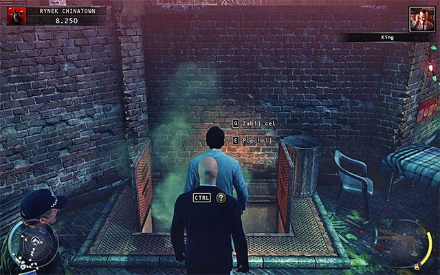A hole which can be used to murder your target is located at the other end of the square, near one of stalls - 2: The King of Chinatown | Challenges - Challenges - Hitman: Absolution Game Guide