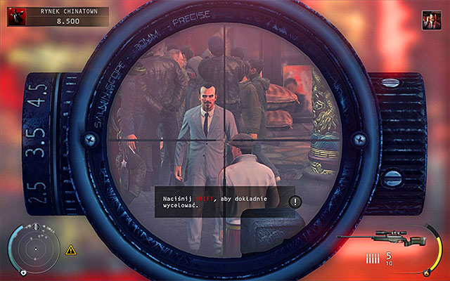 After getting the sniper rifle, use the gun to destroy the right shutter and place yourself there - 2: The King of Chinatown | Challenges - Challenges - Hitman: Absolution Game Guide