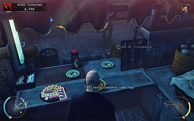 First we should recall that in the second mission fugu fish found on one of stalls is a poison - 2: The King of Chinatown | Challenges - Challenges - Hitman: Absolution Game Guide
