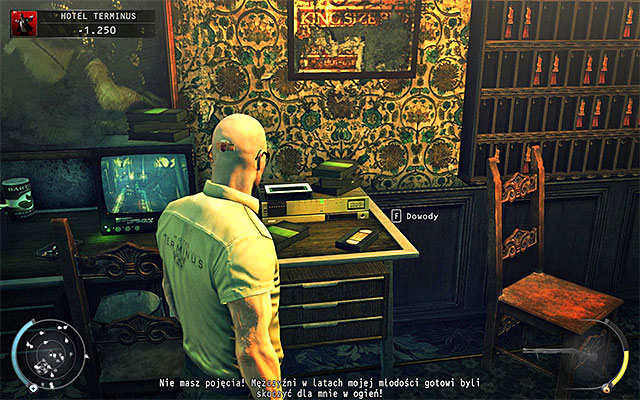 The first evidence can be obtained in the Terminus Hotel stage - 3: Terminus | Challenges - Challenges - Hitman: Absolution Game Guide
