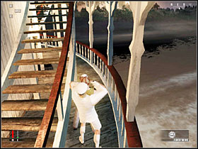When you see that the captains dropped dead because of the poison, get back to his room and enter the bedroom - Death of the Mississippi - Walkthrough - Hitman: Blood Money Game Guide & Walkthrough