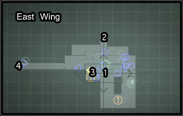 Go through the door (2) and sedate the guard whos patrolling the courtyard - Amendment XXV - Walkthrough - Hitman: Blood Money Game Guide & Walkthrough