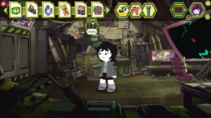 You must click on the ventilation window and go through it - End game | Walkthrough - Walkthrough - Hiveswap Game Guide