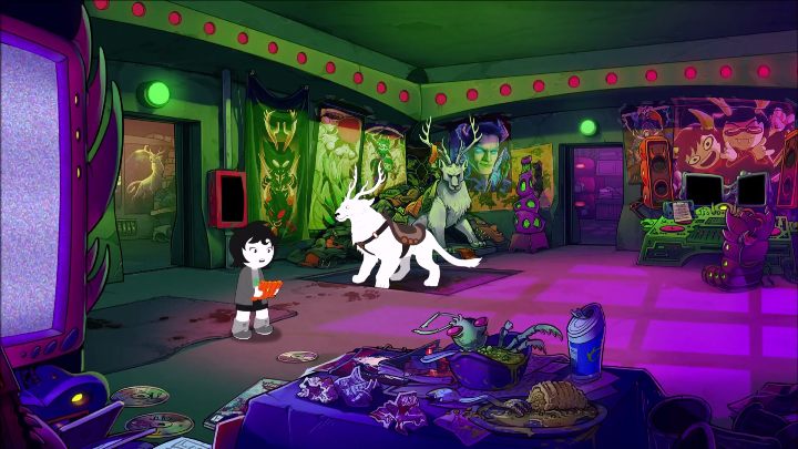 When you manage to walk through the room, a pet will appear and your character will escape - End game | Walkthrough - Walkthrough - Hiveswap Game Guide