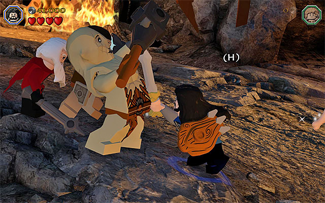 Keep weakening the boss - Stage 8 (Out of the Frying Pan...): The battle with Azog the Defiler | Walkthrough - Walkthrough - LEGO The Hobbit Game Guide & Walkthrough