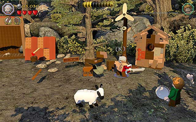 The location where you need to build a target - Stage 9 (Queer Lodgings) | Main Stages - Collectibles - Main Stages - Collectibles - LEGO The Hobbit Game Guide & Walkthrough