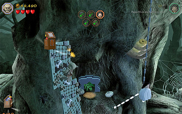 Climb over the wall on the left - Stage 10 (Flies and Spiders) | Main Stages - Collectibles - Main Stages - Collectibles - LEGO The Hobbit Game Guide & Walkthrough
