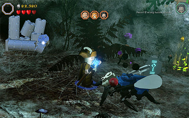 Use Radagasts ability to heal flies - Stage 10 (Flies and Spiders) | Main Stages - Collectibles - Main Stages - Collectibles - LEGO The Hobbit Game Guide & Walkthrough
