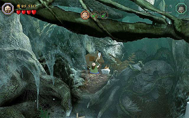Cut through the cracked plate - Stage 10 (Flies and Spiders) | Main Stages - Collectibles - Main Stages - Collectibles - LEGO The Hobbit Game Guide & Walkthrough