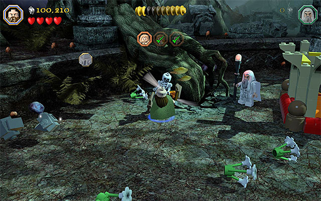 The skeleton with the knob on it - Stage 10 (Flies and Spiders) | Main Stages - Collectibles - Main Stages - Collectibles - LEGO The Hobbit Game Guide & Walkthrough