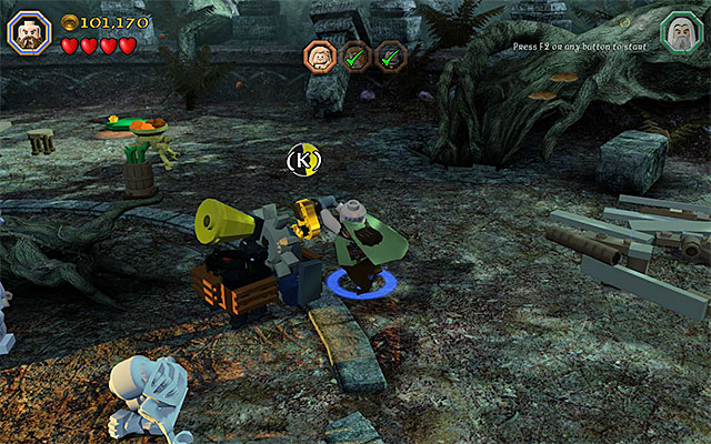 The location where you use the knob - Stage 10 (Flies and Spiders) | Main Stages - Collectibles - Main Stages - Collectibles - LEGO The Hobbit Game Guide & Walkthrough