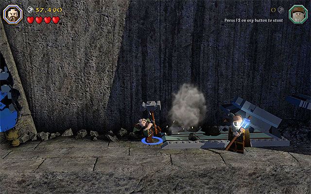Use the warhammer only after you complete the path - Stage 13 (Looking for Proof) | Main Stages - Collectibles - Main Stages - Collectibles - LEGO The Hobbit Game Guide & Walkthrough