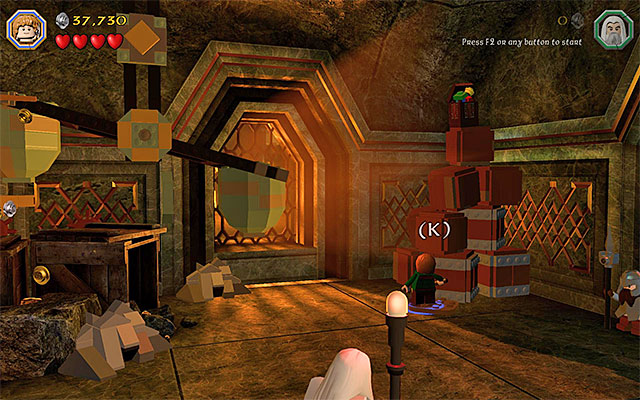 The spot where you need to start fire - Stage 1 (Greatest Kingdom in Middle-Earth) | Main Stages - Collectibles - Main Stages - Collectibles - LEGO The Hobbit Game Guide & Walkthrough
