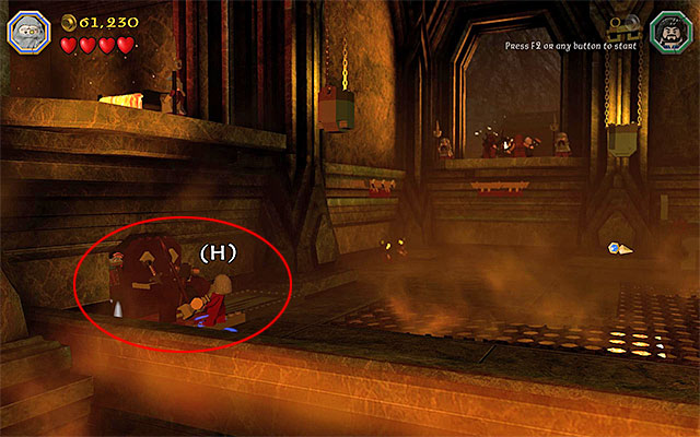 The place where you push over the big obstacle - Stage 1 (Greatest Kingdom in Middle-Earth) | Main Stages - Collectibles - Main Stages - Collectibles - LEGO The Hobbit Game Guide & Walkthrough