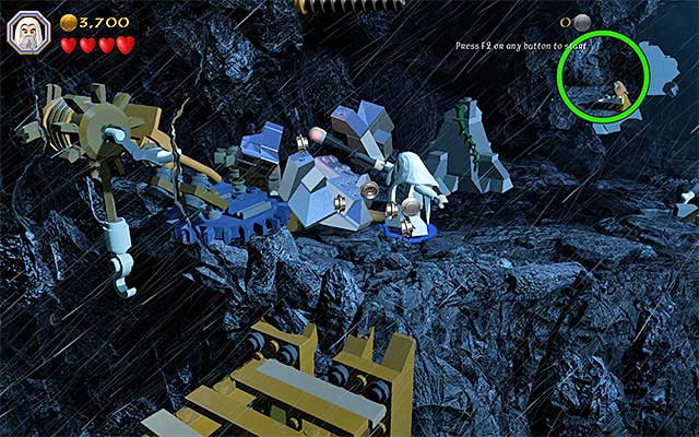 The spot where you use Sarumans staff - Stage 6 (Over Hill and Under Hill) | Main Stages - Collectibles - Main Stages - Collectibles - LEGO The Hobbit Game Guide & Walkthrough