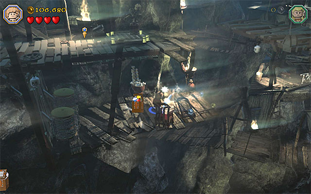 You only need to put on the Ring and approach the minikit - Stage 7 (Goblin-town) | Main Stages - Collectibles - Main Stages - Collectibles - LEGO The Hobbit Game Guide & Walkthrough