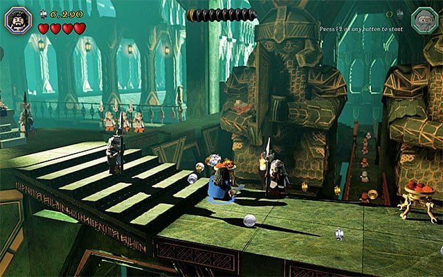 The way to the locked gate - Stage 1 (Greatest Kingdom in Middle-Earth): Inside the Lonely Mountain | Walkthrough - Walkthrough - LEGO The Hobbit Game Guide & Walkthrough