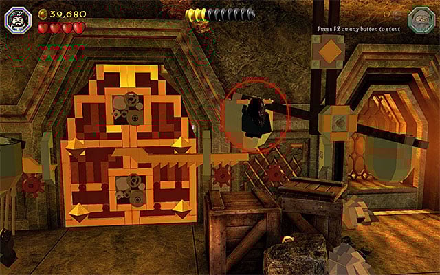 The second lever - Stage 1 (Greatest Kingdom in Middle-Earth): Inside the Lonely Mountain | Walkthrough - Walkthrough - LEGO The Hobbit Game Guide & Walkthrough