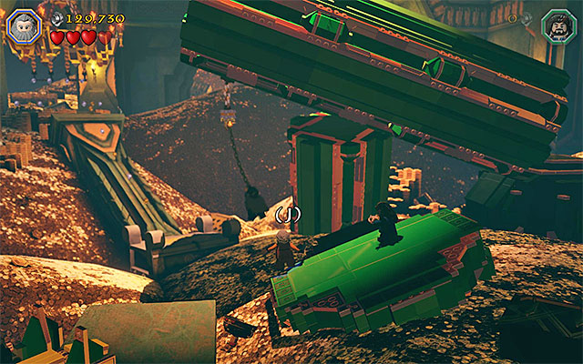 After you watch a short cutscene, walk over the bridge, to the right - Stage 1 (Greatest Kingdom in Middle-Earth): Smaugs attack | Walkthrough - Walkthrough - LEGO The Hobbit Game Guide & Walkthrough