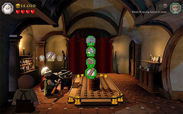 If you are missing some supplies, try searching in Bilbos hut - Stage 2 (An Unexpected Party): The Party | Walkthrough | LEGO The Hobbit - Walkthrough - LEGO The Hobbit Game Guide & Walkthrough