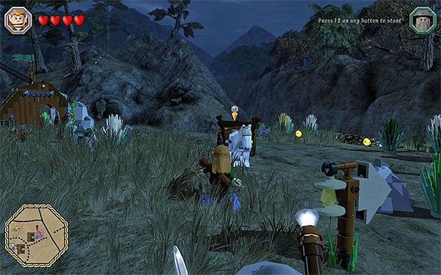 You will find the team of horses close to Weathertop and the bridge to the Troll Dwellings - White question marks - walkthroughs for quests 21-40 | Middle Earth - Side missions - Middle Earth - Side missions - LEGO The Hobbit Game Guide & Walkthrough