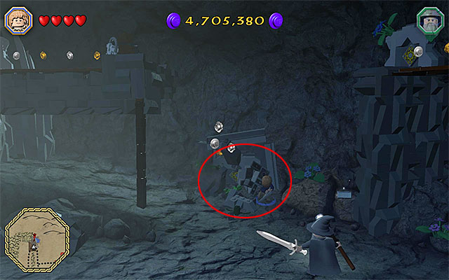 Now, locate the rocks marked in the above screenshot - Schematics locations (1-8) | Middle Earth - Schematics - Middle Earth - Schematics - LEGO The Hobbit Game Guide & Walkthrough
