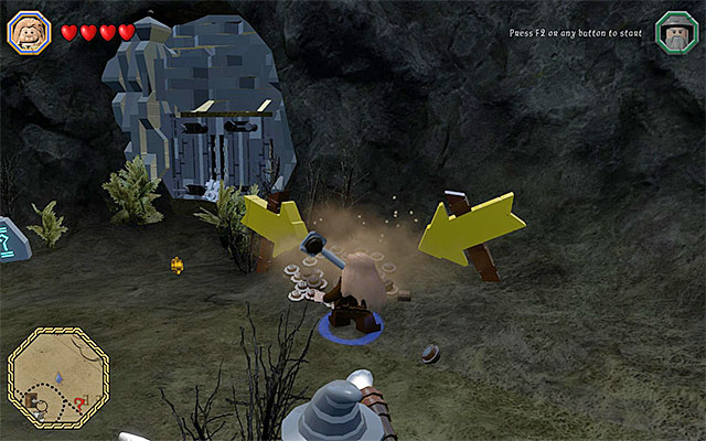 You need to use the spade to dig up the key - Schematics locations (1-8) | Middle Earth - Schematics - Middle Earth - Schematics - LEGO The Hobbit Game Guide & Walkthrough