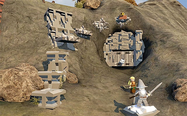 Stand on the pressure plate and wait for the slabs to slide out - Schematics locations (1-8) | Middle Earth - Schematics - Middle Earth - Schematics - LEGO The Hobbit Game Guide & Walkthrough