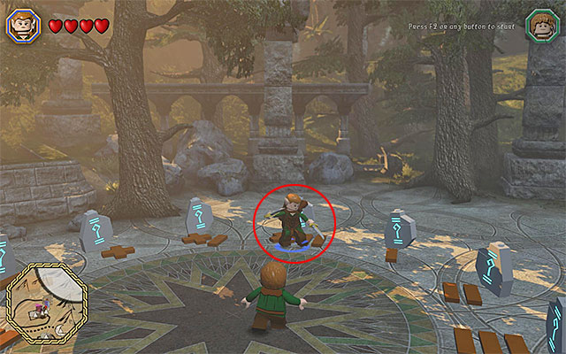 The slab at twelve oclock (XII) - Schematics locations (1-8) | Middle Earth - Schematics - Middle Earth - Schematics - LEGO The Hobbit Game Guide & Walkthrough