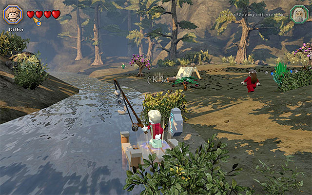 The place where you need to complete the fishing minigame - Schematics locations (9-16) | Middle Earth - Schematics - Middle Earth - Schematics - LEGO The Hobbit Game Guide & Walkthrough