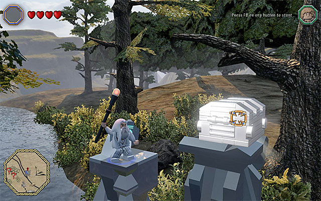 You need to jump from platform to platform and use Sarumans staff at the very end. - Schematics locations (9-16) | Middle Earth - Schematics - Middle Earth - Schematics - LEGO The Hobbit Game Guide & Walkthrough