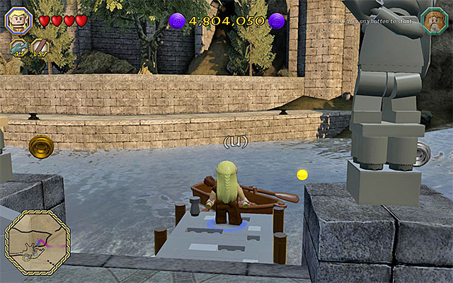 You can reach the brick only by using the boat - Mithril bricks locations (1-15) | Middle Earth - Mithril LEGO bricks - Middle Earth - Mithril LEGO bricks - LEGO The Hobbit Game Guide & Walkthrough