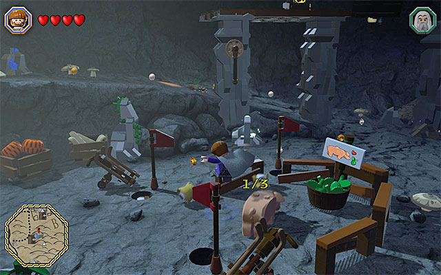 The piglet needs to go to the pen on the right - Mithril bricks locations (1-15) | Middle Earth - Mithril LEGO bricks - Middle Earth - Mithril LEGO bricks - LEGO The Hobbit Game Guide & Walkthrough