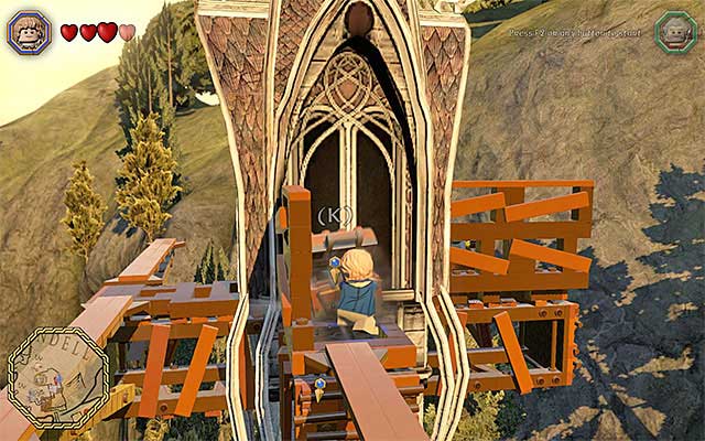 Collect the crank from the chest and approach the nearby mechanism - Mithril bricks locations (16-30) | Middle Earth - Mithril LEGO bricks - Middle Earth - Mithril LEGO bricks - LEGO The Hobbit Game Guide & Walkthrough